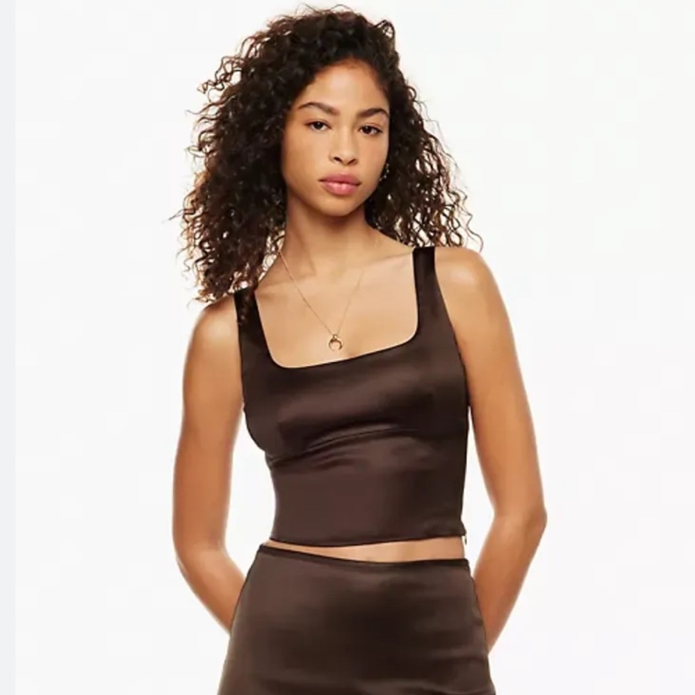 NWT Aritzia shine top, mocha brown